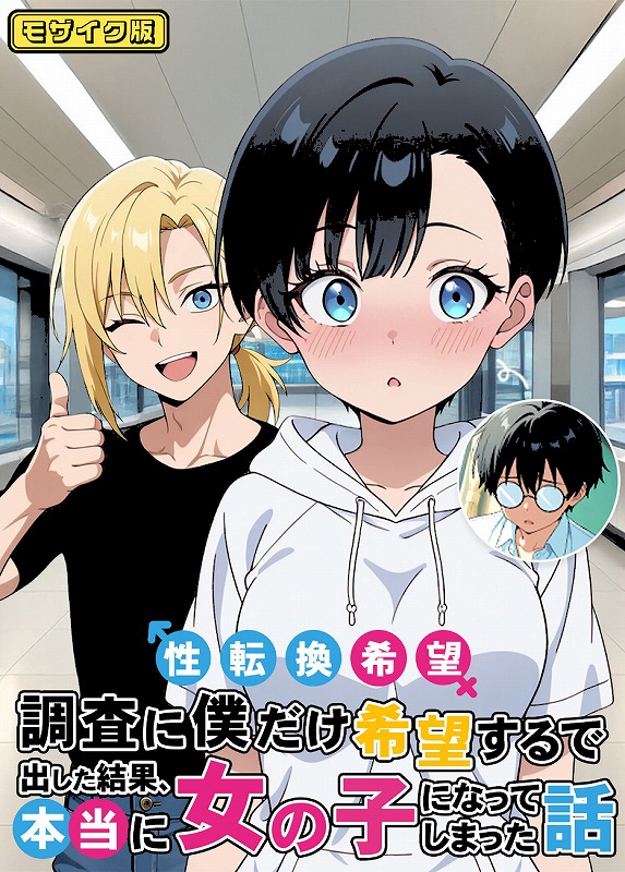 性転換希望調査に僕だけ希望するで出した結果、本当に女の子になってしまった話 モザイク版_page_1_cover