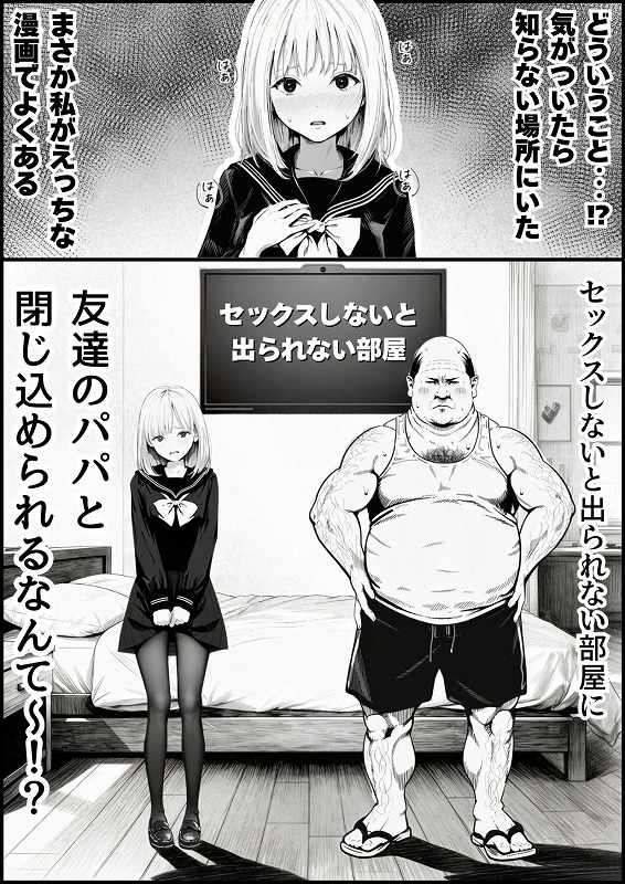 セックスしないと出られない部屋に親友のパパと閉じ込められたんですけど (1)
