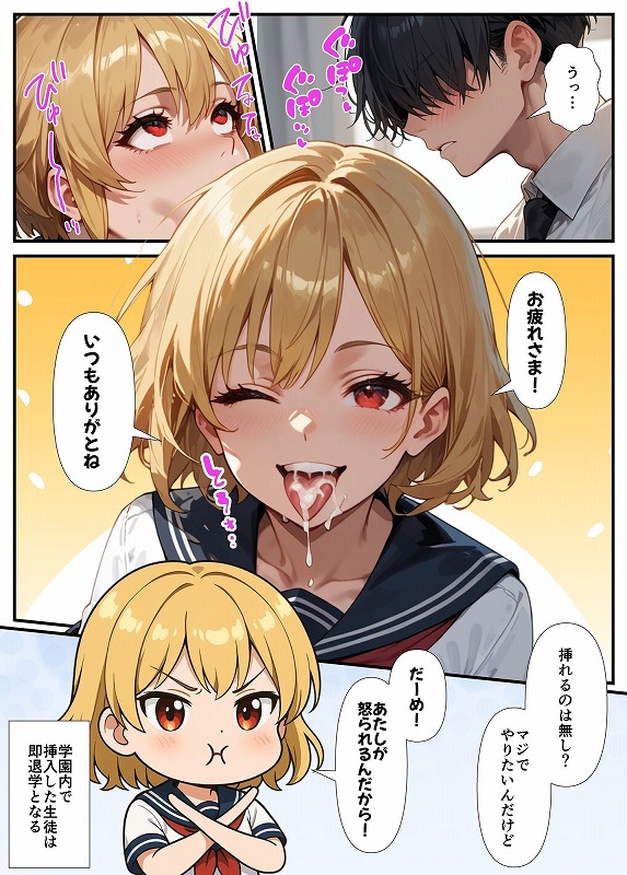 巨乳ギャルが先輩彼氏と教室でセックス！？ 撮影に成功した俺はこれをネタに本番の交渉をするwww05