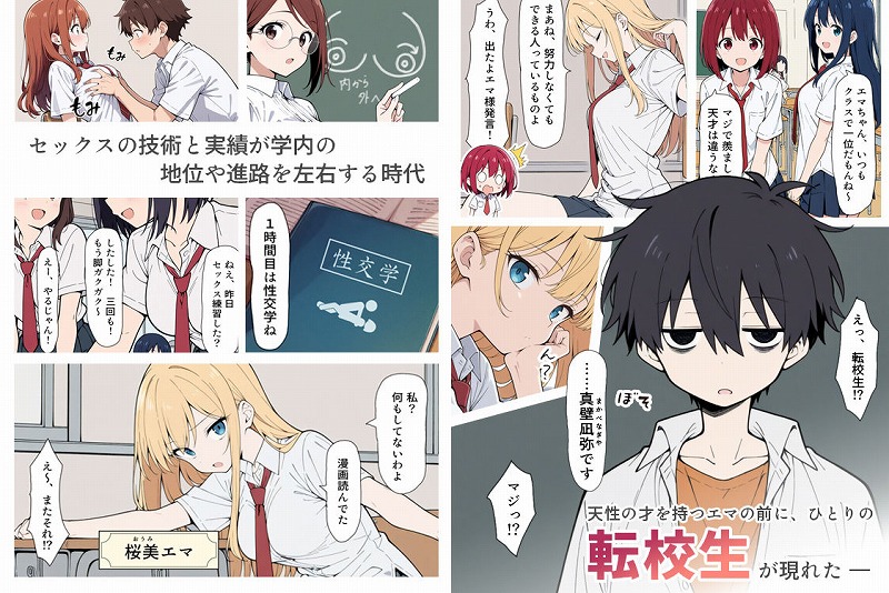 陰キャ転校生はセックス最強 – クラス代表の座を奪われた私 -01